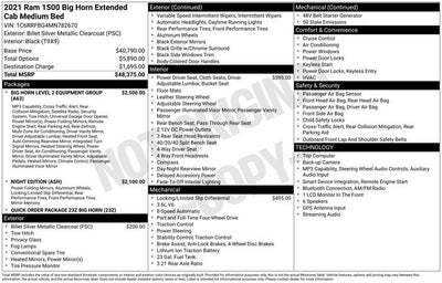 2021 RAM 1500 Big Horn/Lone Star