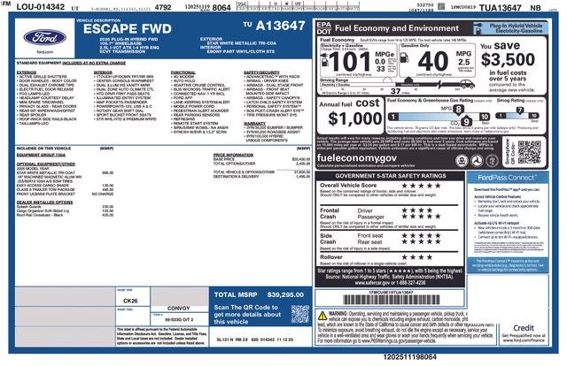 2026 Ford Escape Plug-In Hybrid Base
