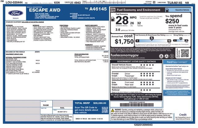 2026 Ford Escape Active