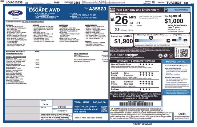 2026 Ford Escape ST-Line Select