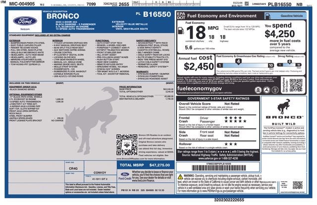 2023 Ford Bronco 4-Door Black Diamond - Photo 54