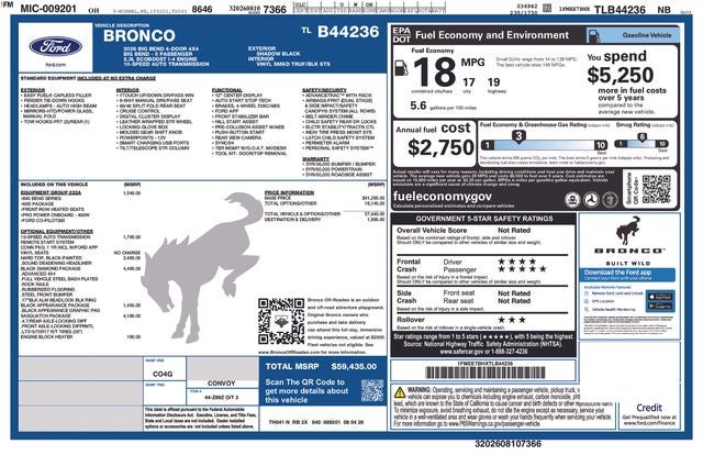 2026 Ford Bronco Big Bend In-Transit