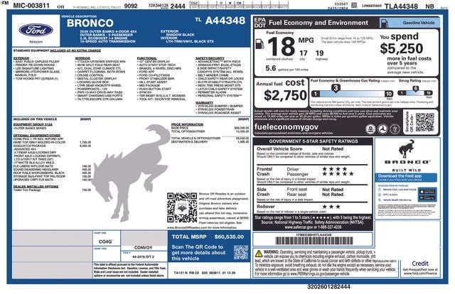 2026 Ford Bronco Outer Banks