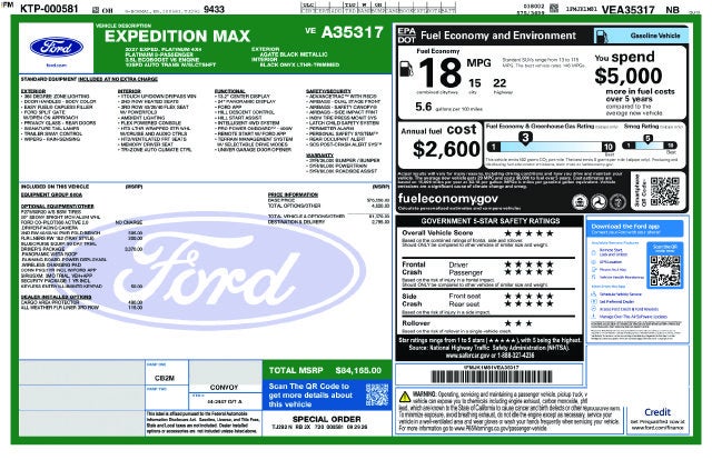 2027 Ford Expedition Max Platinum