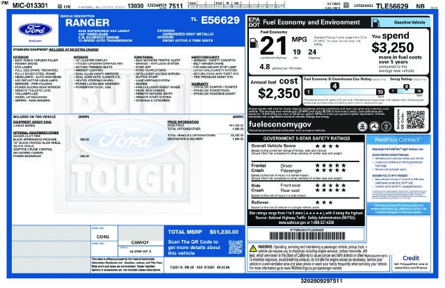 2026 Ford Ranger Lariat In-Transit