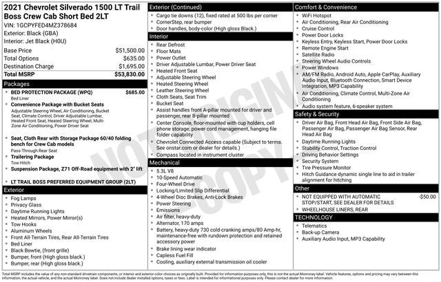 2021 Chevrolet Silverado 1500 LT Trail Boss