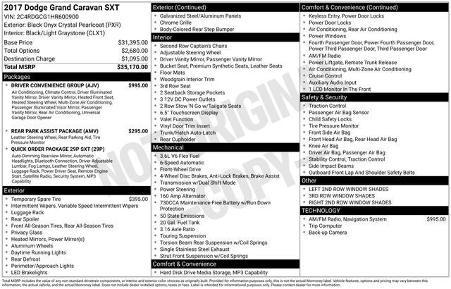 2017 Dodge Grand Caravan SXT