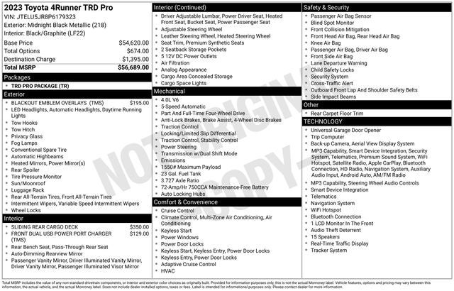 2023 Toyota 4Runner TRD Pro