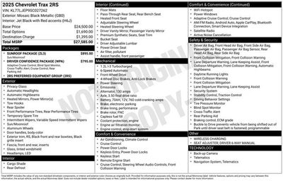 2025 Chevrolet Trax 2RS