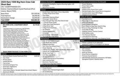 2025 RAM 1500 Big Horn/Lone Star