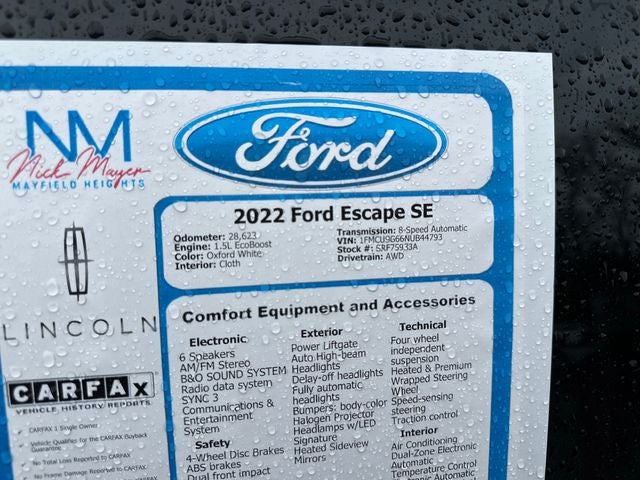 2022 Ford Escape SE