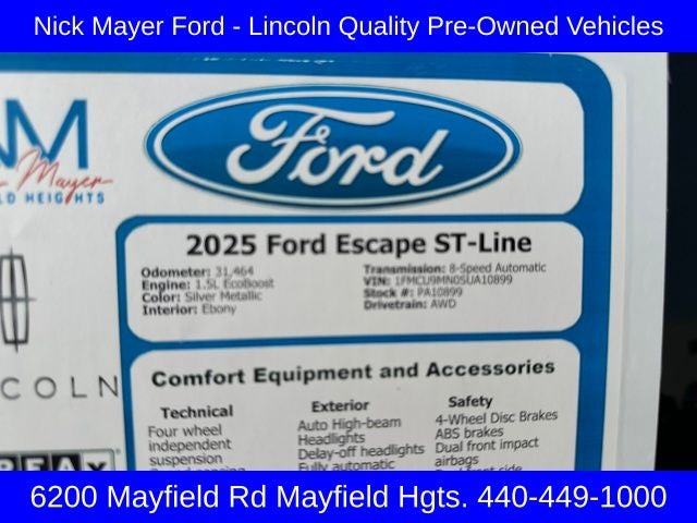 2025 Ford Escape ST-Line