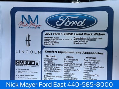 2021 Ford F-250SD Lariat Black Widow