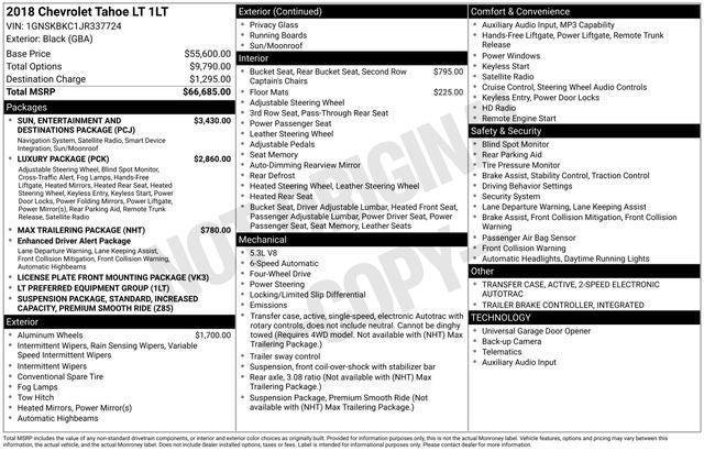 2018 Chevrolet Tahoe LT