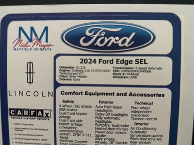 2024 Ford Edge SEL