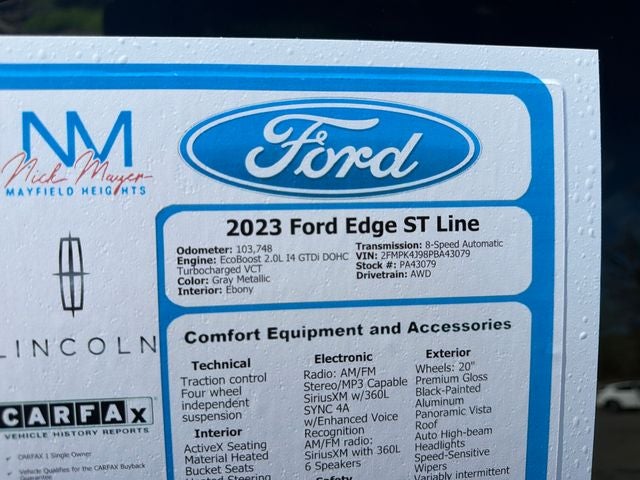 2023 Ford Edge ST Line