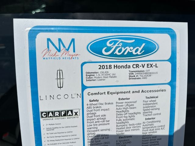 2018 Honda CR-V EX-L