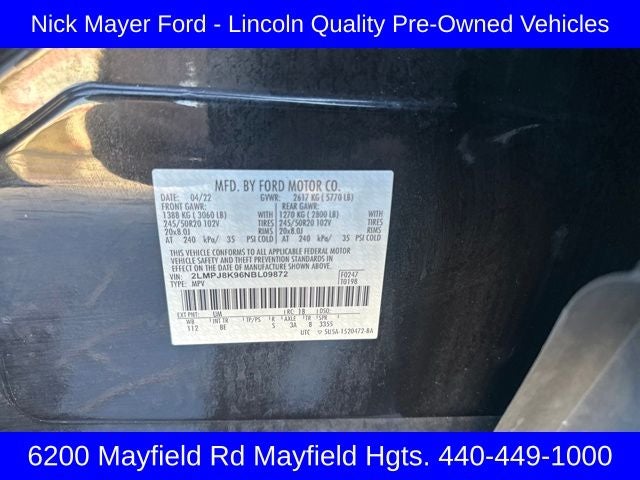 2022 Lincoln Nautilus Reserve