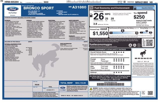 2021 Ford Bronco Sport Big Bend