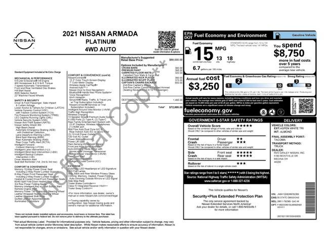 2021 Nissan Armada Platinum