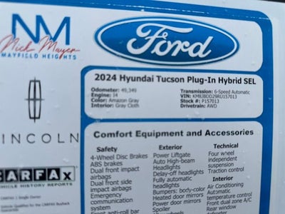 2024 Hyundai Tucson Plug-In Hybrid SEL