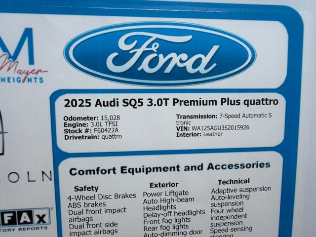 2025 Audi SQ5 3.0T Premium Plus quattro