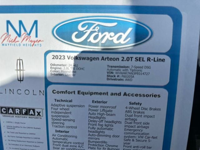 2023 Volkswagen Arteon 2.0T SEL R-Line