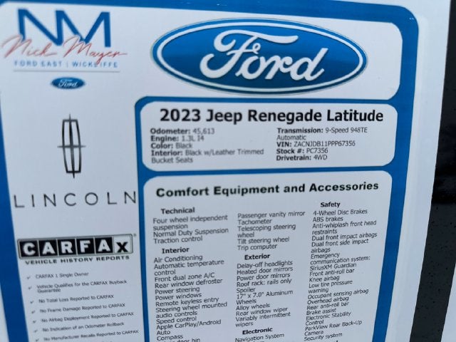 2023 Jeep Renegade Latitude