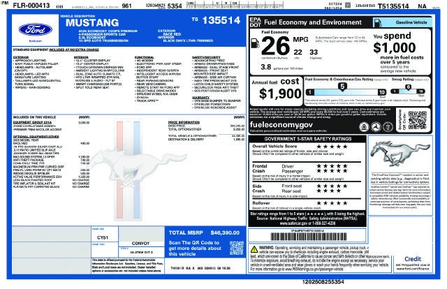 2026 Ford Mustang EcoBoost Premium