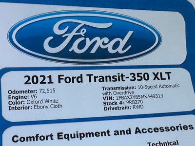 2021 Ford Transit-350 XLT 15 PASSENGER