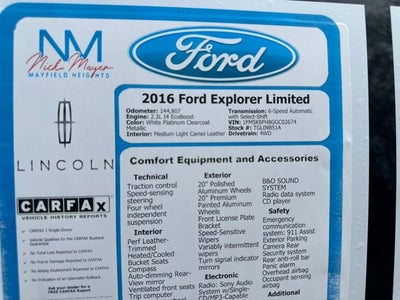 2016 Ford Explorer Limited