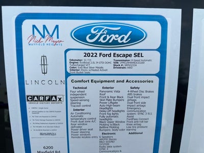 2022 Ford Escape SEL