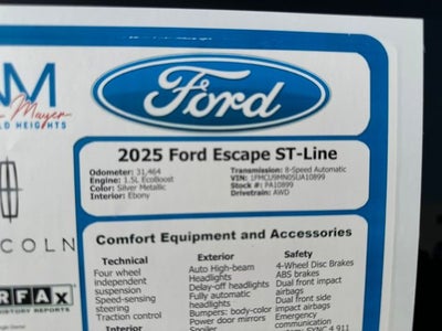 2025 Ford Escape ST-Line