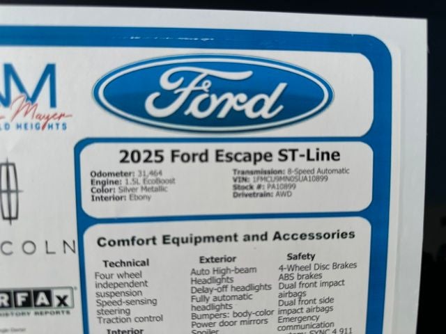 2025 Ford Escape ST-Line