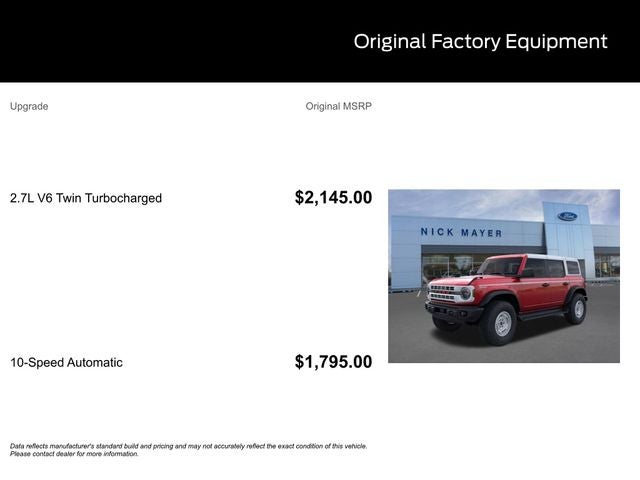 2025 Ford Bronco Heritage Edition