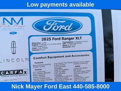 2025 Ford Ranger XLT