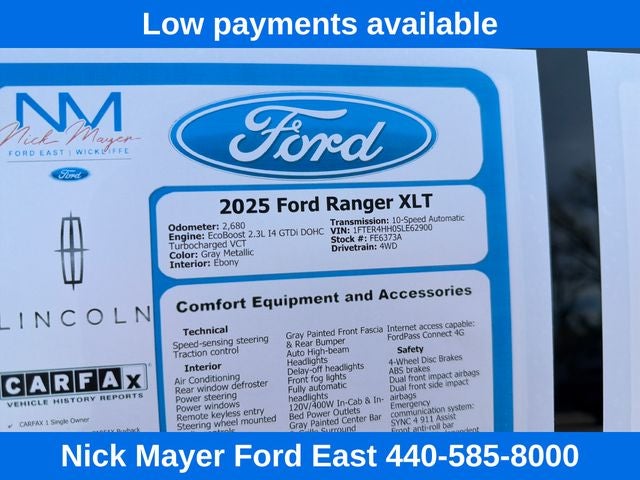 2025 Ford Ranger XLT