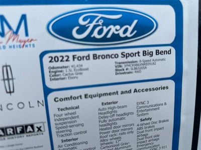 2022 Ford Bronco Sport Big Bend