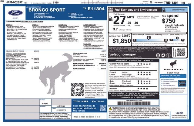 2026 Ford Bronco Sport Big Bend IN-TRANSIT