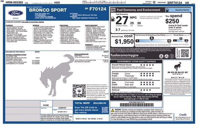 2025 Ford Bronco Sport Big Bend IN-TRANSIT