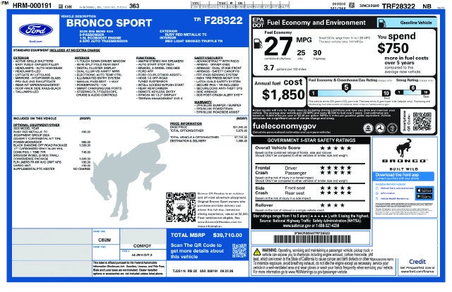 2026 Ford Bronco Sport Big Bend IN-TRANSIT