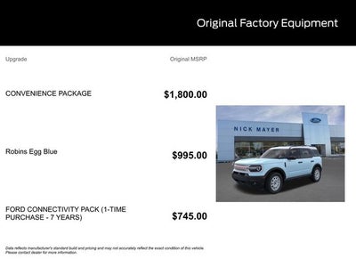 2026 Ford Bronco Sport Heritage IN-TRANSIT