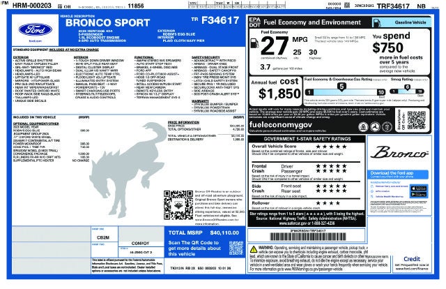2026 Ford Bronco Sport Heritage IN-TRANSIT