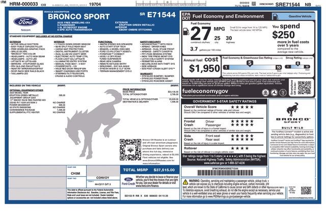 2025 Ford Bronco Sport Free Wheeling