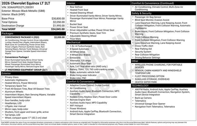 2026 Chevrolet Equinox LT