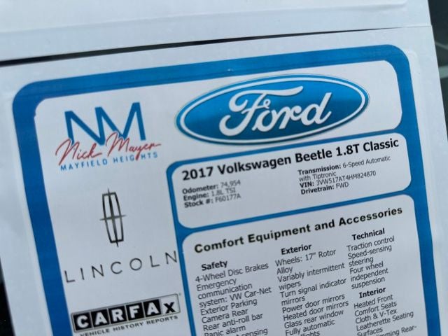 2017 Volkswagen Beetle 1.8T Classic