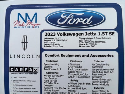 2023 Volkswagen Jetta 1.5T SE