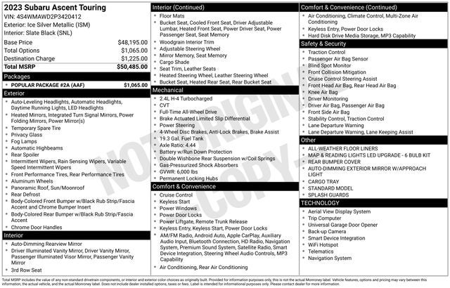 2023 Subaru Ascent Touring