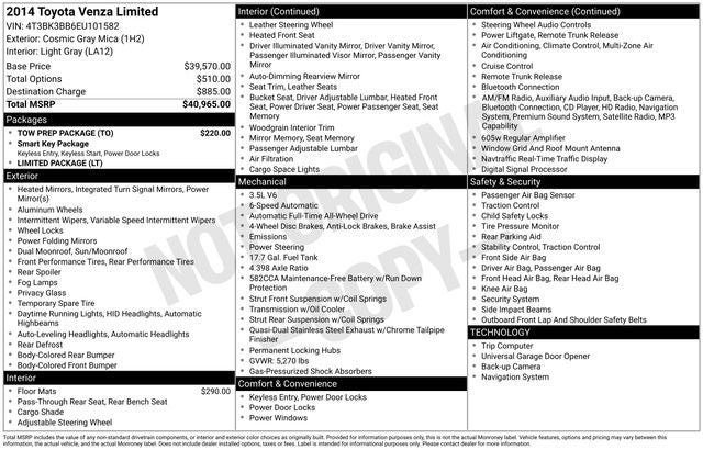 2014 Toyota Venza Base
