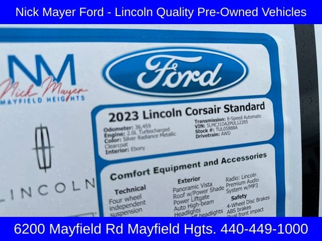 2023 Lincoln Corsair Standard